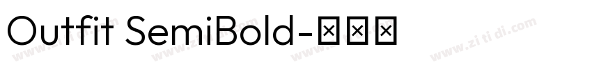 Outfit SemiBold字体转换